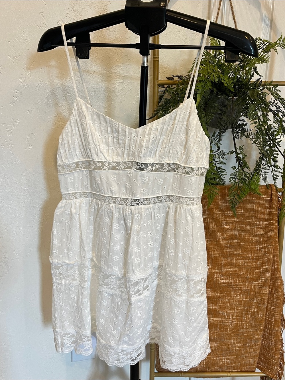 Hello Molly White Lace Babydoll Chemise Slip - Women Intimates